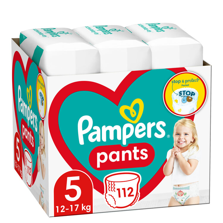 PAMPERS Pants kalhotky plenkové 5 (112 ks) 12-17 kg Pampers