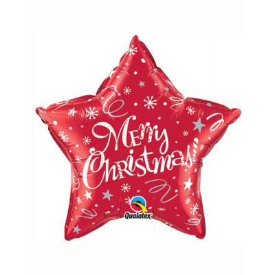 Balónek fóliový Merry Christmas Hvězda červená ALBI ALBI