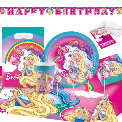 Párty Set Barbie s jednorožcem 54 ks ALBI ALBI
