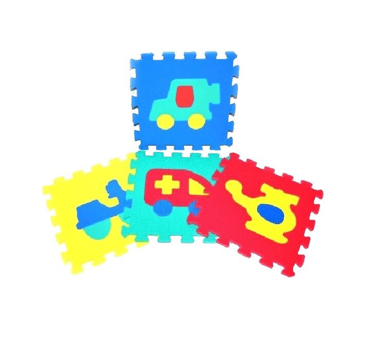 WIKY Puzzle pěnové Dopravní prostředky 10 ks Wiky