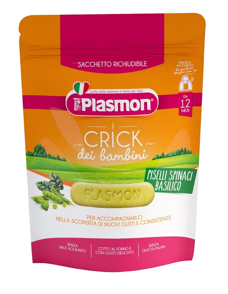 PLASMON Sušenky zeleninové Crick špenát