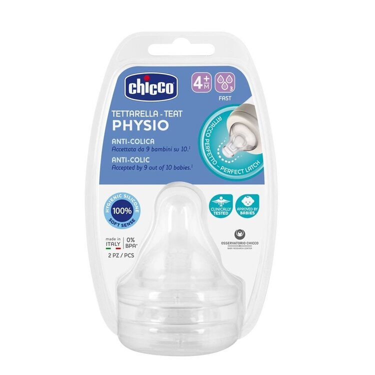 Chicco dudlík na láhev Perfect 5/Well Being fyziologický rychlý průtok 2 ks V001517 Chicco