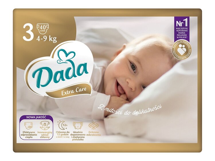 DADA Extra Care Pleny jednorázové 3 Midi (4-9 kg) 40 ks Dada