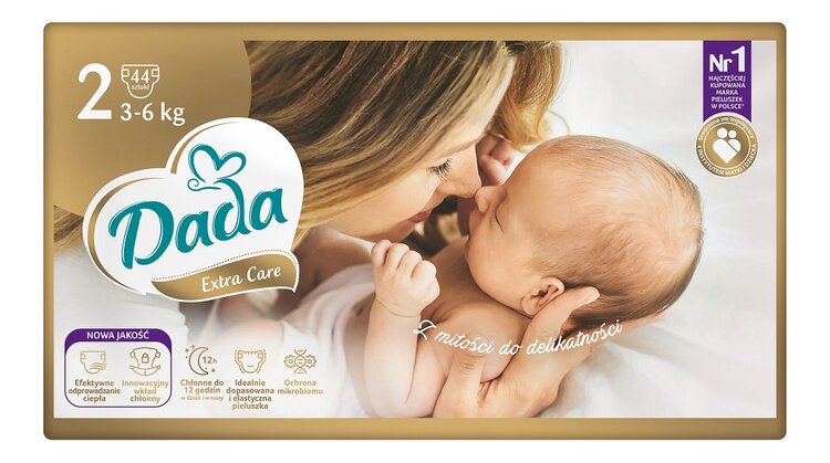 DADA Extra Care Pleny jednorázové 2 Mini (3-6 kg) 44 ks Dada