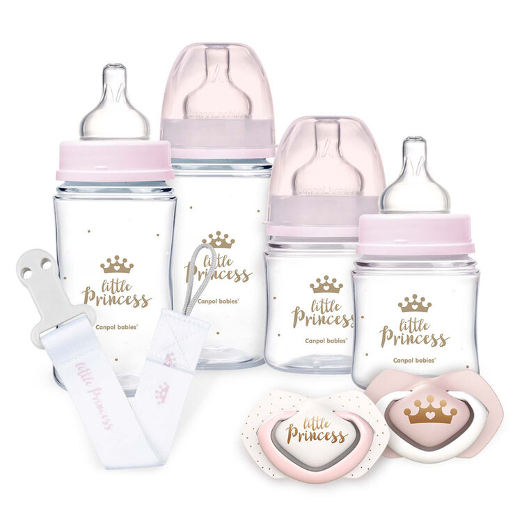 CANPOL BABIES Sada dárková pro novorozence Royal baby růžová Canpol Babies