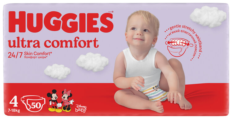 HUGGIES® Pleny jednorázové Ultra Comfort Jumbo 4 (7-18 kg)