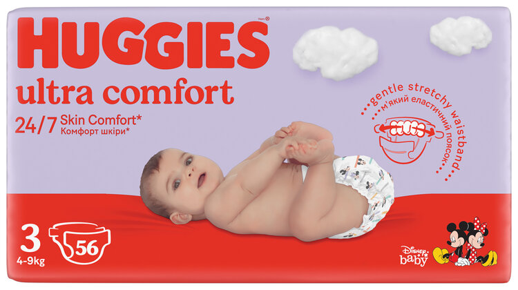 HUGGIES® Pleny jednorázové Ultra Comfort Jumbo 3 (4-9 kg)