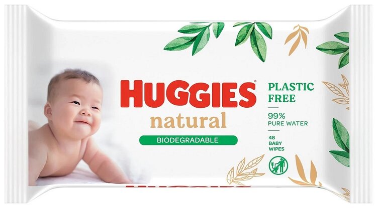 HUGGIES® Ubrousky vlhčené Natural Pure Water 48 ks Huggies