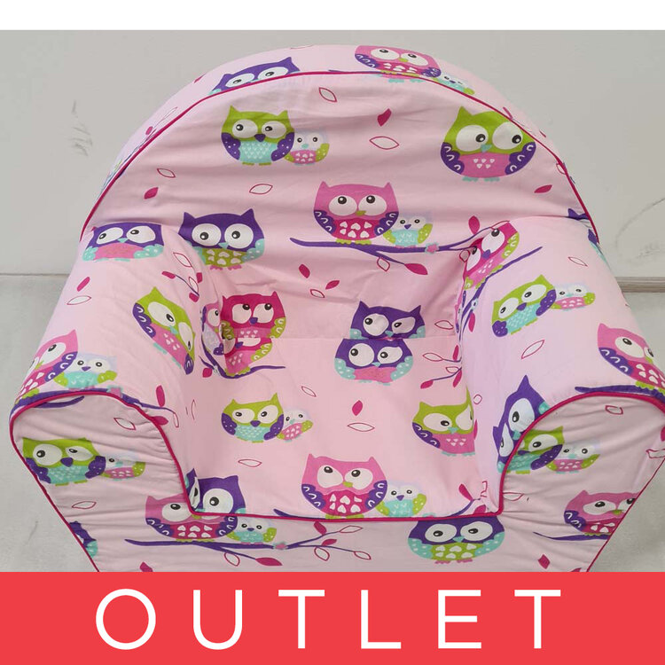 BINO Křesílko růžové - malé sovy Bino