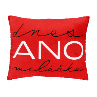 Plyšový polštář - Dnes ANO/Dnes NE miláčku Albi Albi