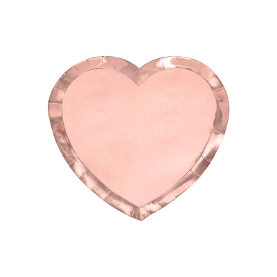 Talíře srdce rose gold 6ks Albi Albi