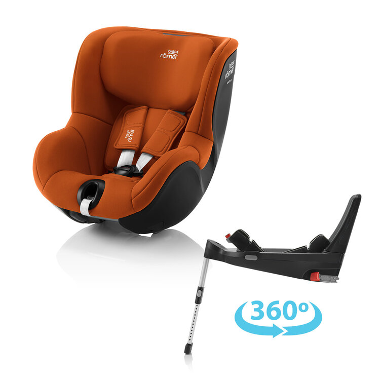 BRITAX RÖMER Autosedačka Dualfix 3 i-size Bundle Flex 5Z (61-105 cm) Golden Cognac Britax Römer