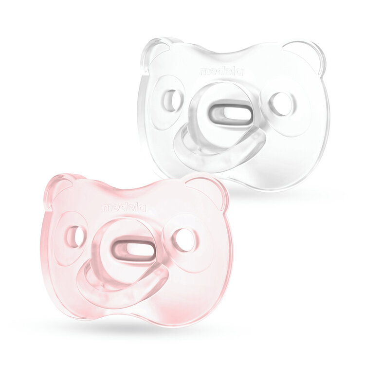 MEDELA Baby dudlík měkký celosilikonový Girl 0-6m 2 ks Medela