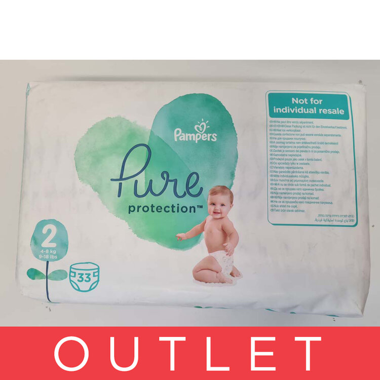 EXP: 03/2024 PAMPERS Pure Protection 2 (4-8 kg) 33 ks - jednorázové plíny Pampers