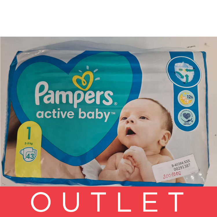 EXP: 03/2024 PAMPERS New Baby-Dry 1 (2-5 kg) 43 ks
