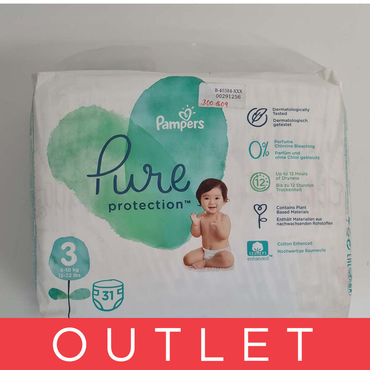 EXP: 05/2024 PAMPERS Pure Protection Pleny jednorázové 3 (6-10 kg) 31 ks Pampers