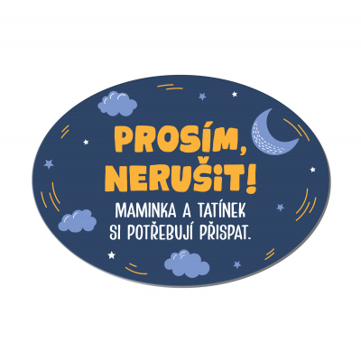 Cedulka na dveře - Nerušit Albi Albi