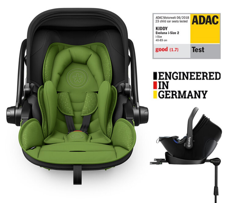 KIDDY Autosedačka Evoluna i-size 2 + Isofix základna 40-83cm Cactus Green BZP Kiddy