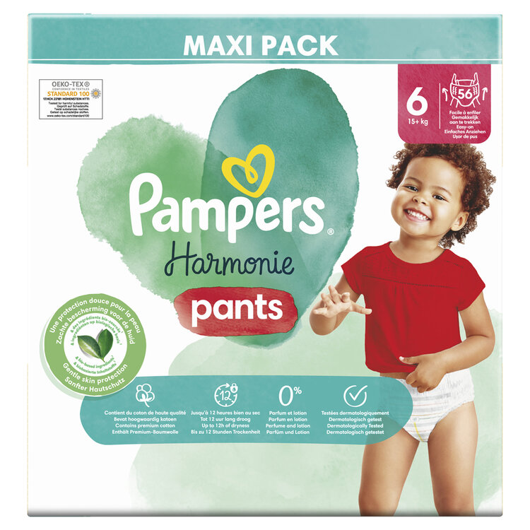 PAMPERS Kalhotky plenkové Harmonie Pants vel. 6 (56 ks) 15+ kg Pampers