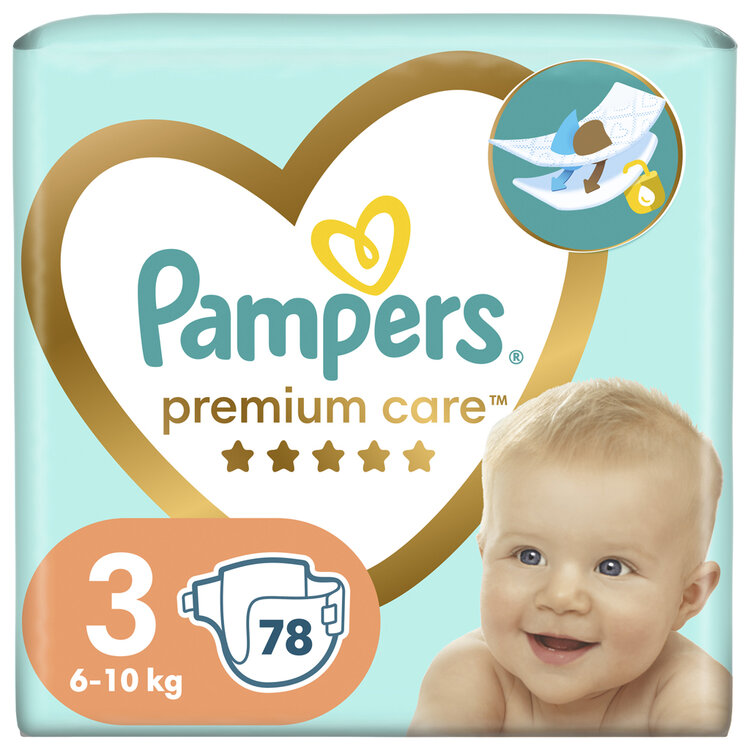 PAMPERS Pleny jednorázové Premium Care vel. 3 (78 ks) 6-10 kg Pampers