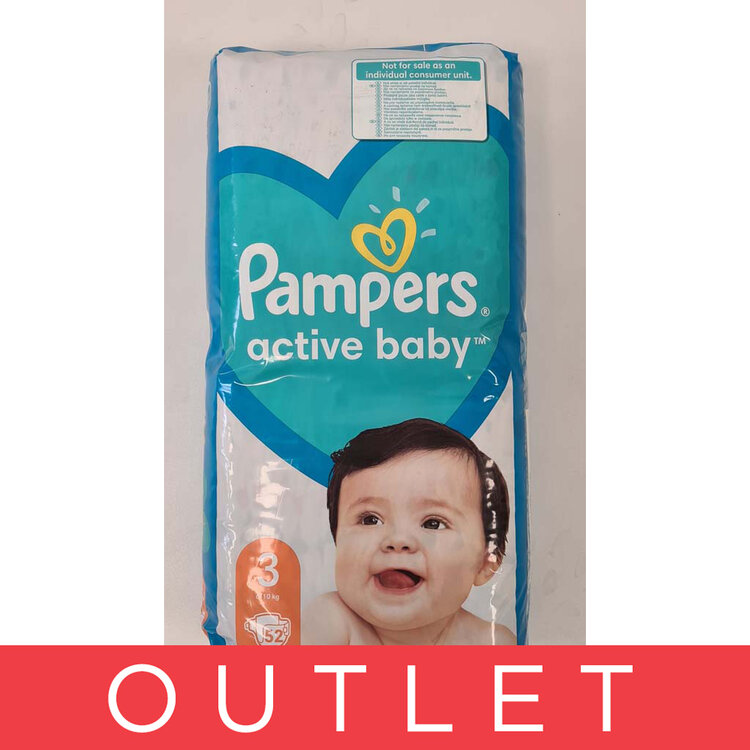 EXP: 7/2024 PAMPERS Active Baby Plenky jednorázové 3 (6-10 kg) 52 ks Pampers