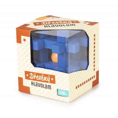 Velký dřevěný hlavolam - Klec s koulí Albi Albi