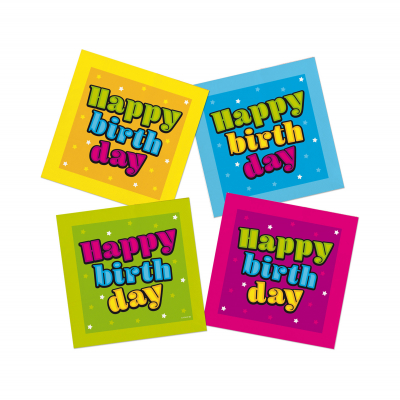 Ubrousky Happy birthday neon 20 ks Albi Albi