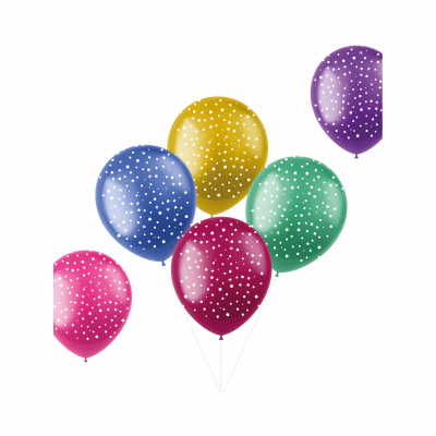 Balónky latexové barevné s mini puntíky 6 ks Albi Albi