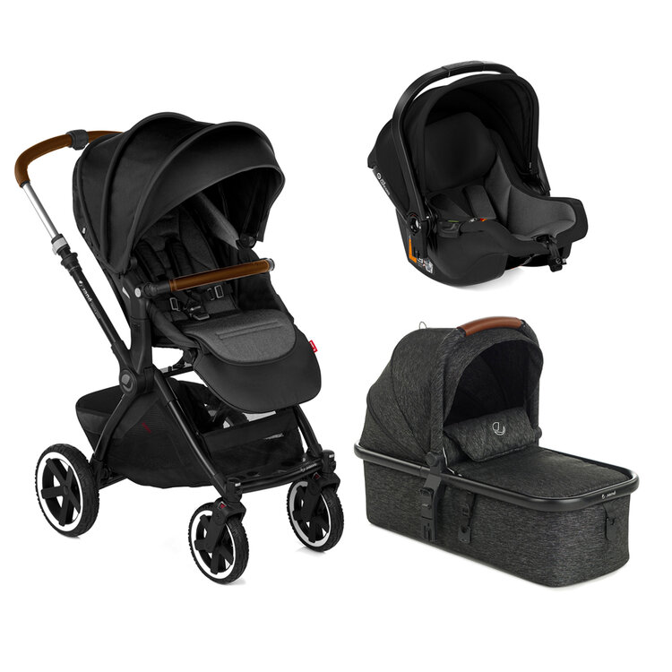 JANÉ Kočárek kombinovaný Crosslight + korba Micro Pro + autosedačka Koos i-size Dim Grey Jané