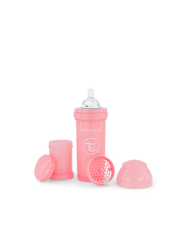 TWISTSHAKE Láhev kojenecká Anti-Colic 260 ml pastelově růžová 2m+ Twistshake