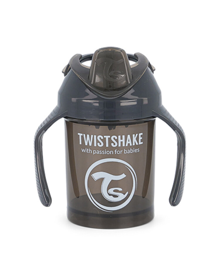 TWISTSHAKE Hrnek netekoucí učicí 230 ml černý 4m+ Twistshake