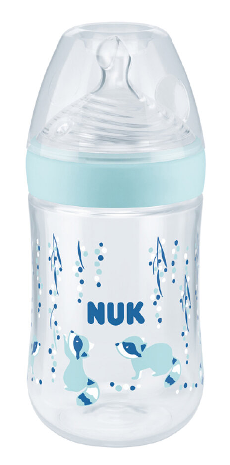 NUK Nature Sense láhev s kontrolou teploty 260 ml modrá Nuk