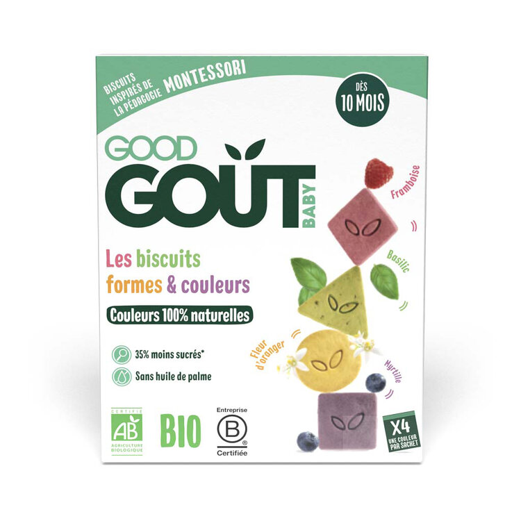 Good Gout BIO Sušenky barvy & tvary 80 g Good Gout