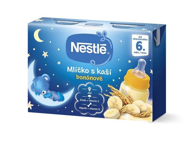 NESTLÉ Mlíčko banánové s kaší (2x 200 ml) Nestlé