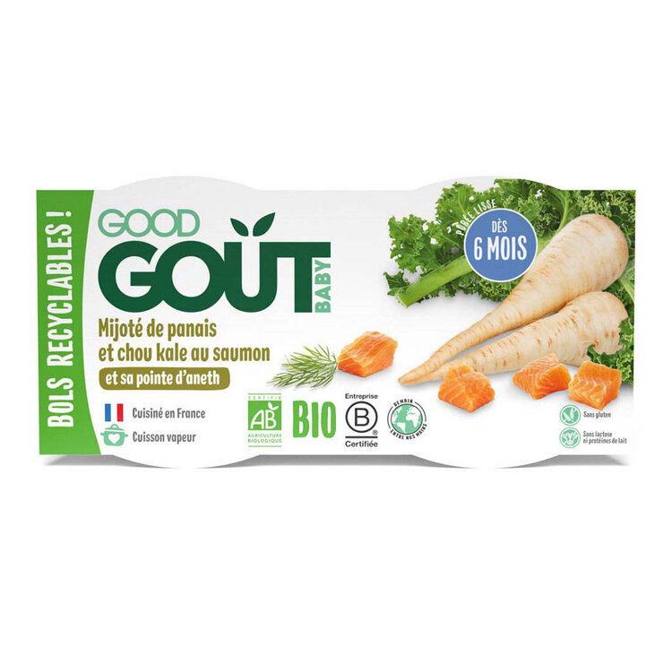 Good Gout Bio Losos s kapustou a pastinákem 2 x 190 g Good Gout