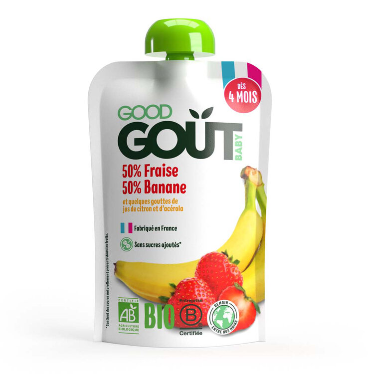 GOOD GOUT BIO Jahoda s banánem 120 g Good Gout