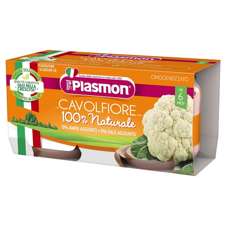 PLASMON Příkrm bezlepkový zeleninový květák 2x80 Plasmon