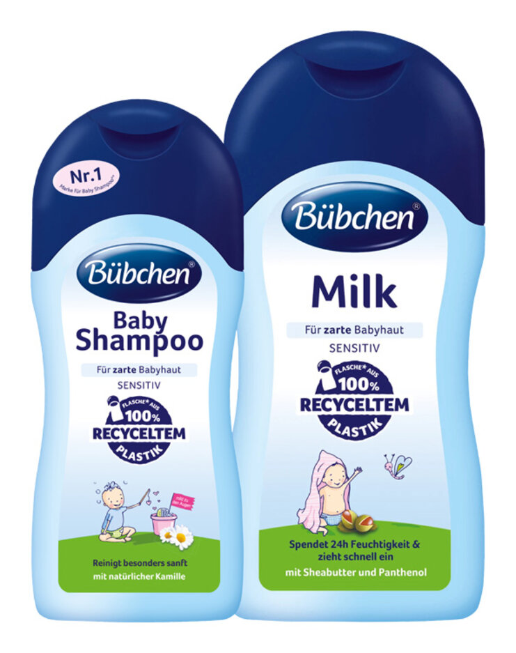 BÜBCHEN Set Baby šampon 200 ml+ Baby mléko 400 ml Bübchen