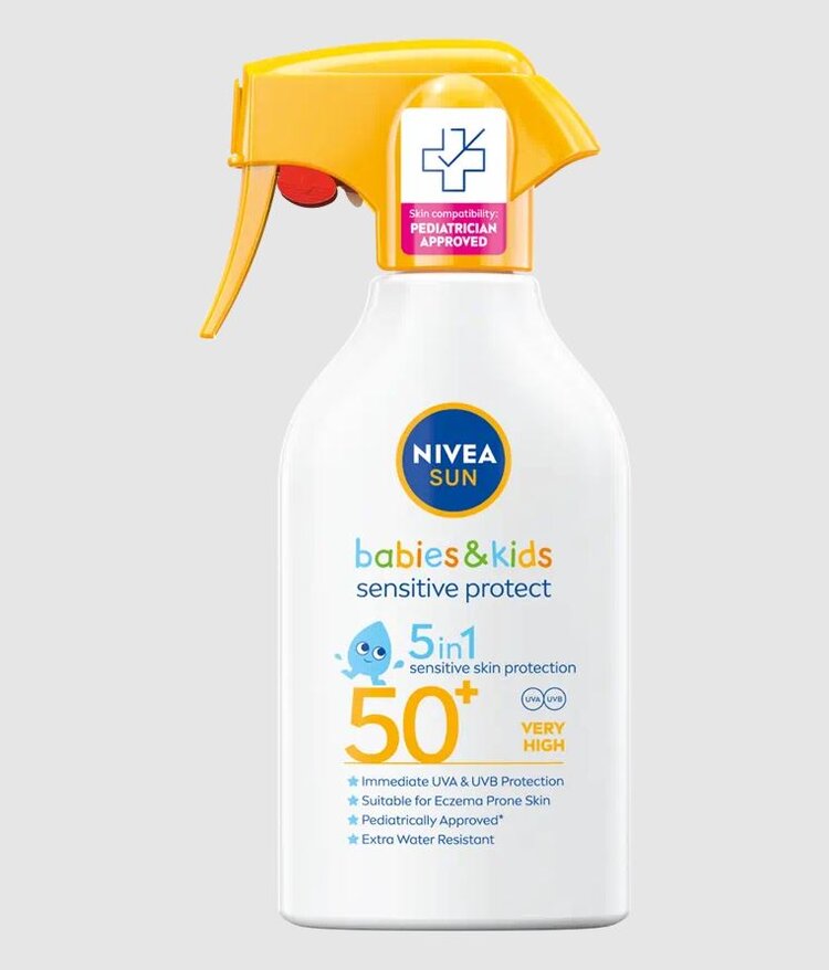 NIVEA Sun Dětský sprej na opalování pump Sensitive OF50+ Nivea