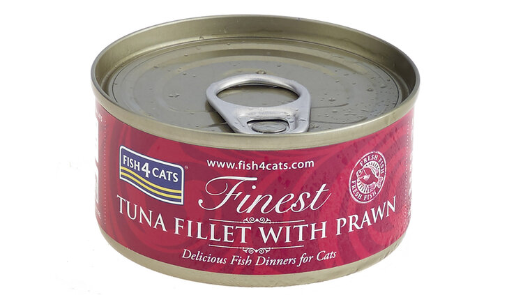 FISH4CATS Konzerva pro kočky Finest tuňák s krevetami 70 g FISH4CATS