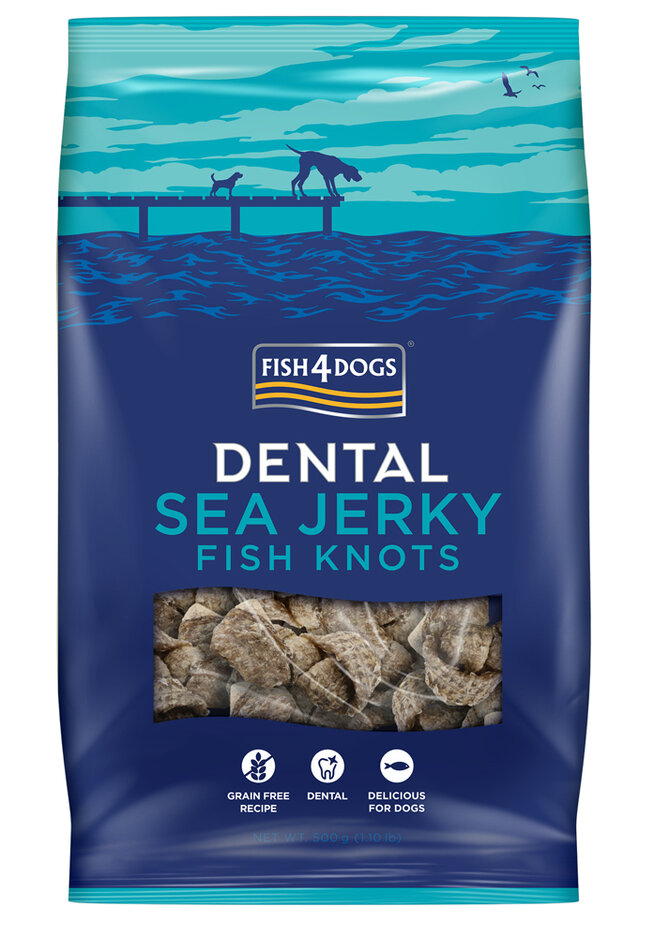 FISH4DOGS Dentální pamlsky pro psy mořská ryba - uzlíky 500 g FISH4DOGS