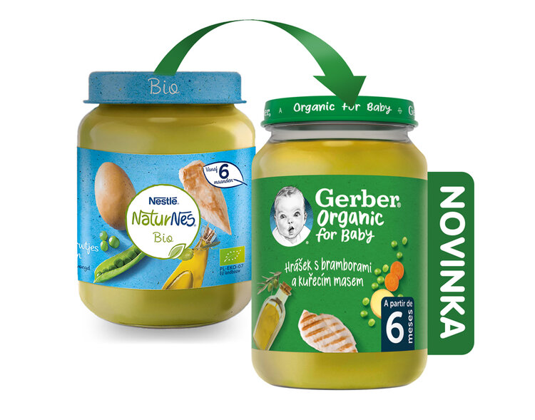 Gerber hrášek s bramborami a kuřecím masem 190 g GERBER