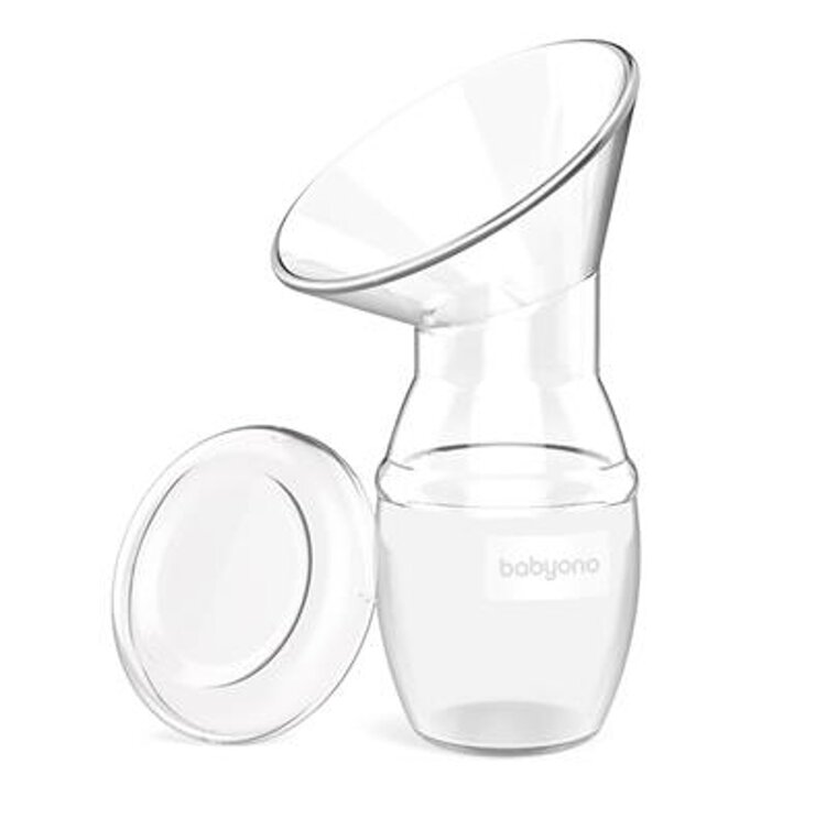 BABYONO Sběrač mateřského mléka jednodílný silikonový 90 ml BabyOno