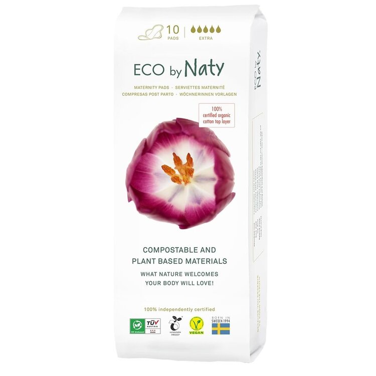 ECO BY NATY Vložky dámské mateřské po porodu 10 ks Naty Nature Babycare