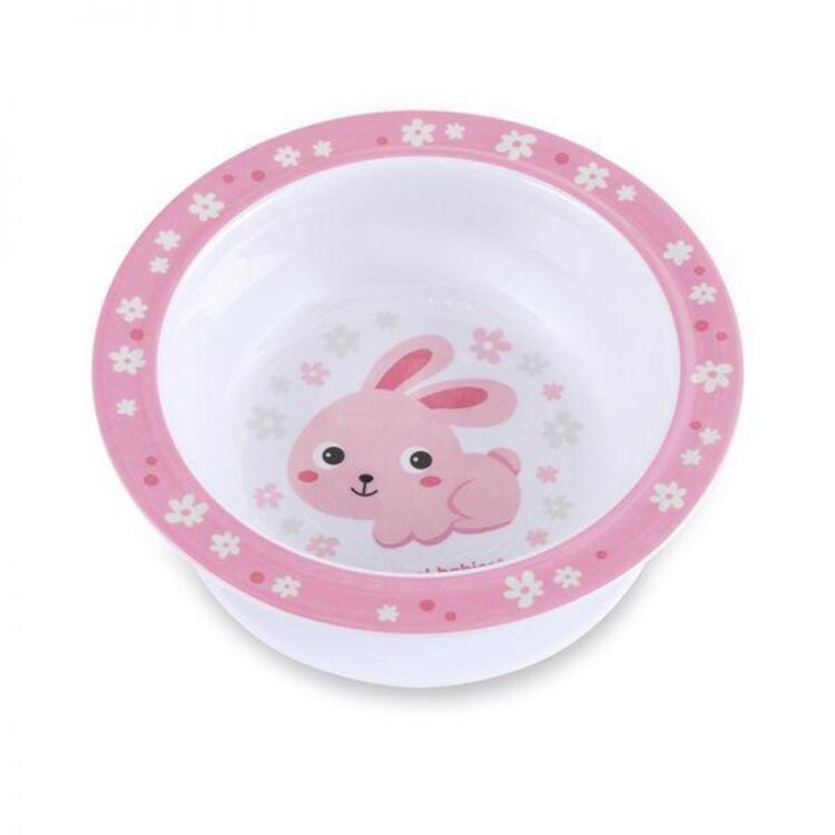 CANPOL BABIES Miska melaminová s přísavkou Bunny & Company 270ml - růžová Canpol Babies