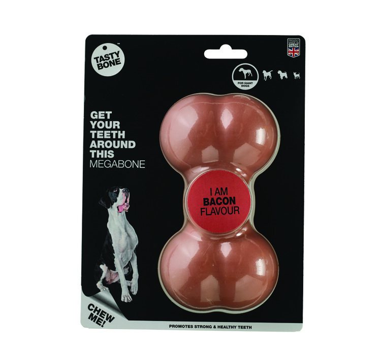 TASTY BONE Megakost nylonová pro extra velké psy - Slanina TASTY BONE