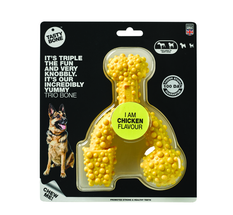TASTY BONE Kostička nylonová trio pro velké psy - Kuřecí maso TASTY BONE