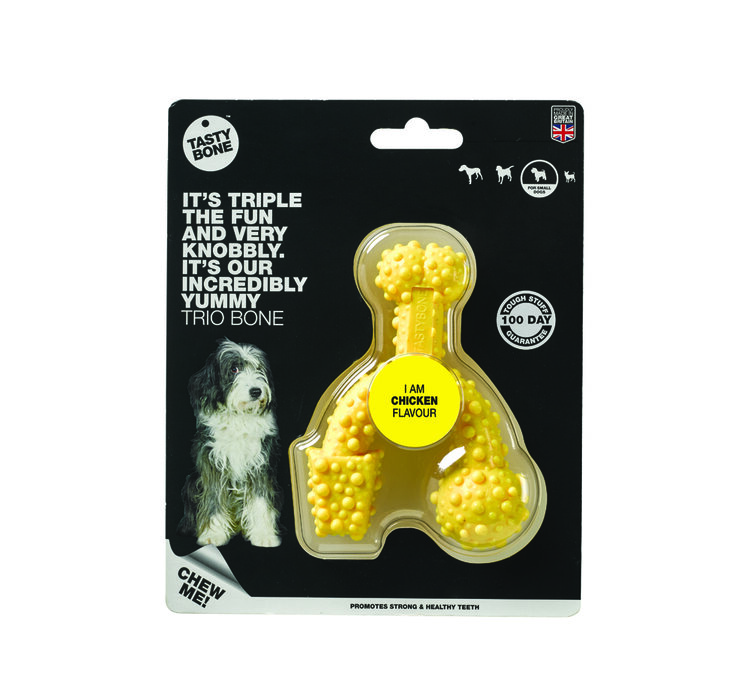 TASTY BONE Kostička nylonová trio pro malé psy - Kuřecí maso TASTY BONE