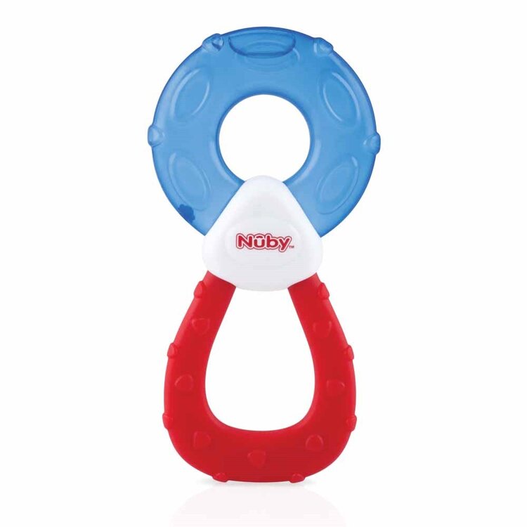 NUBY Kousátko chladící s destilovanou vodou 3m + modro-červená Nuby