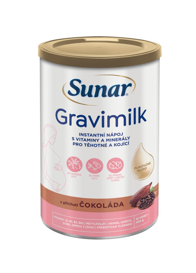 SUNAR Gravimilk s příchutí čokoláda 450g Sunar